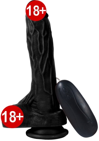 Dildo Series Siyah Dragon 21 Cm 10 Modlu Titreşimli Realistik Penis