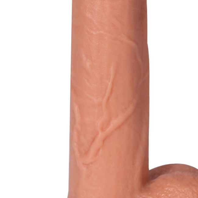 Çift Katmanlı Ultra Yumuşak 23 Cm Belden Bağlamalı Realistik Dildo