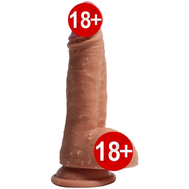 19 Cm Ekstra Yumuşak Çift Katmanlı Özel Silikon Dokuda Realistik Penis