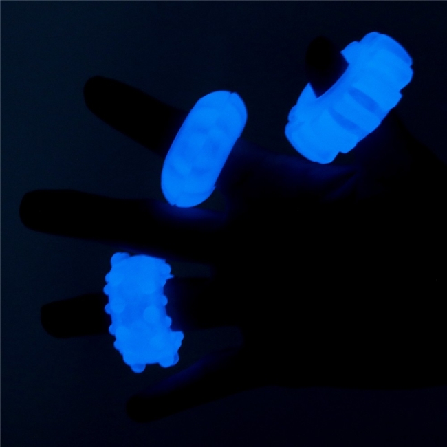 Lumino Play Fosforlu 3 Farklı Boyda Penis Halkaları Seti