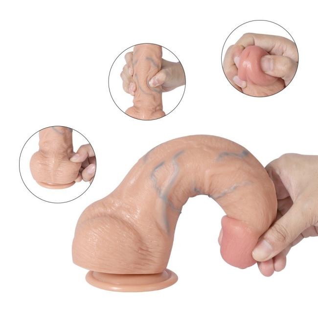 Berton Ultra Gerçekçi Yumuşak Çift Katmanlı 23 Cm Realistik Penis