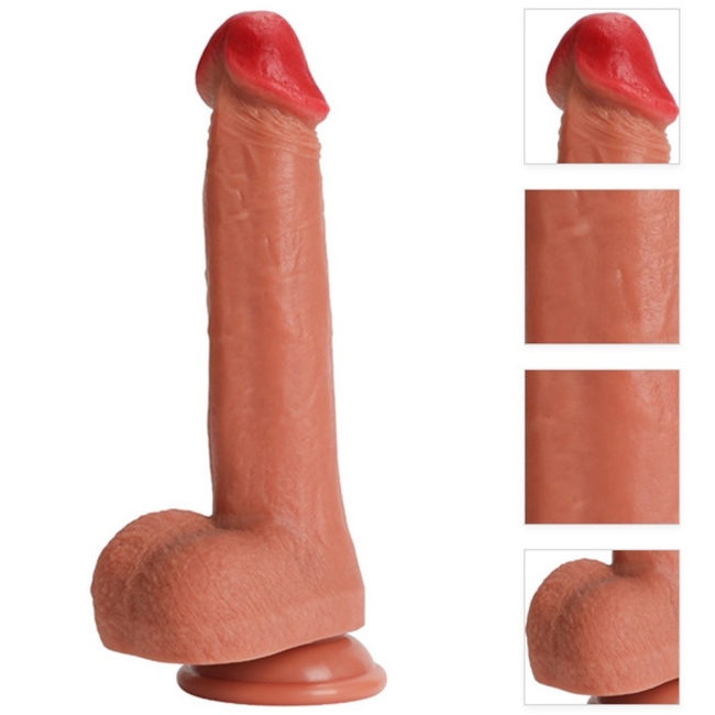 23 Cm Kumandalı Git Gel Darbeli Silikon Titreşimli Realistik Kemerli Penis