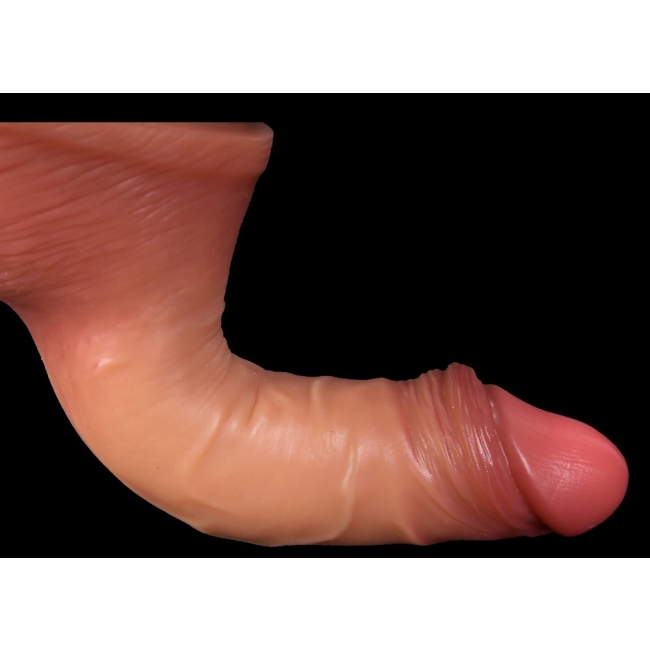 Bonilove 18 Cm Çift Katmanlı Ultra Yumuşak Realistik Kemerli Penis 