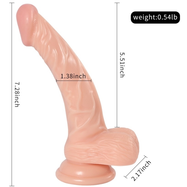 Bonilove 18.5 Cm Esnek Ve Bükülebilir Yumuşak Dokulu Realistik Kemerli Penis