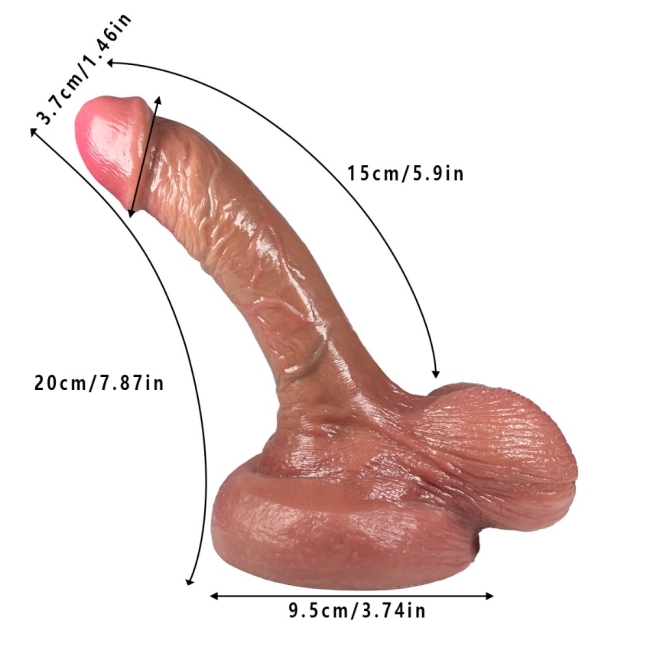 20 Cm Esnek Yumuşak Dokulu Ultra Gerçekci Realistik Penis 