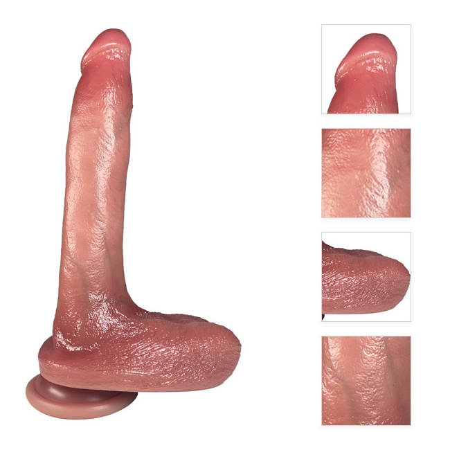 21 Cm Ultra Gerçekci Titreşimli İleri Geri Hareketli Dildo