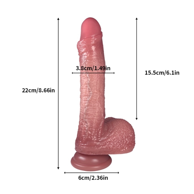 22 Cm İleri Geri Ve Salınım Hareketli 7 Farklı Modlu Şarjlı Realistik Kemerli Penis 