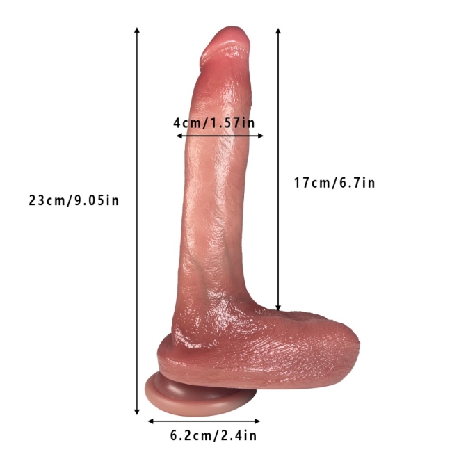 21 Cm Ultra Gerçekci Titreşimli İleri Geri Hareketli Dildo