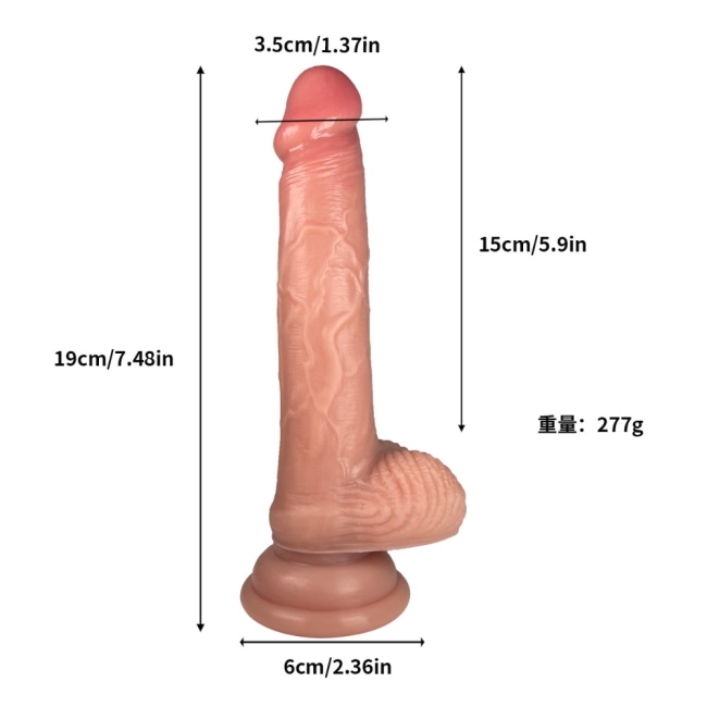 Damarlı 20 Cm Yumuşak Dokulu Realistik Penis