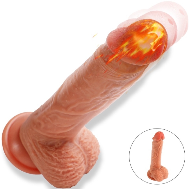 Dean 22.5 Cm Kumandalı Git Gel Darbeli Silikon Titreşimli Realistik Penis