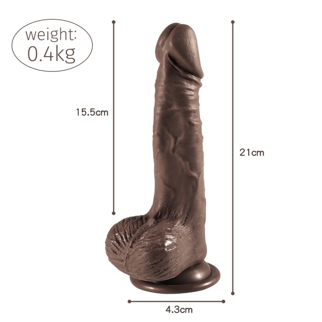 Bonilove Diego Çift Katmanlı 19.5 Cm Yumuşak Dokulu Realistik Kemerli Penis