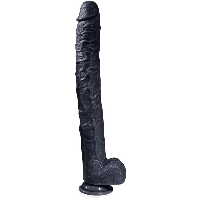 Bonilove Huoer Sword 43 Cm Realistik Damarlı Dev Siyah Penis