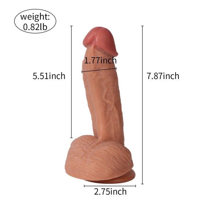 Borg Ultra Yumuşak Çift Katmanlı 20 Cm Realistik Penis Dildo	