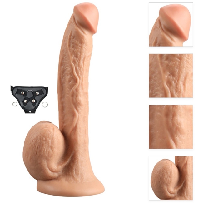 Byon Belden Bağlamalı Büyük Boy 27 Cm Kemerli Realistik Dildo