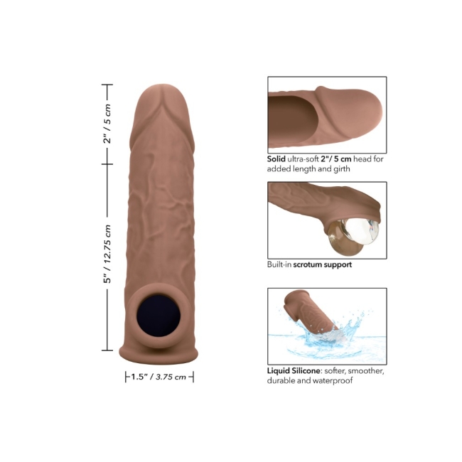 Calexotıcs Life-Like Extension Brown 5 cm Uzatmalı Penis Kılıfı