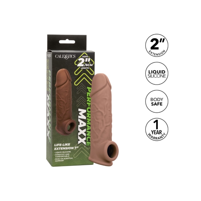 Calexotıcs Life-Like Extension Brown 5 cm Uzatmalı Penis Kılıfı