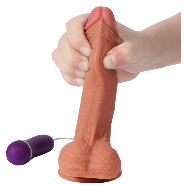 Crowley 18 Cm 10 Fonksiyonlu Titreşimli Ultra Yumuşak Kemerli Realistik Penis