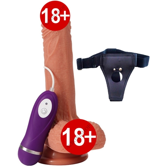 Crowley 18 Cm 10 Fonksiyonlu Titreşimli Ultra Yumuşak Kemerli Realistik Penis