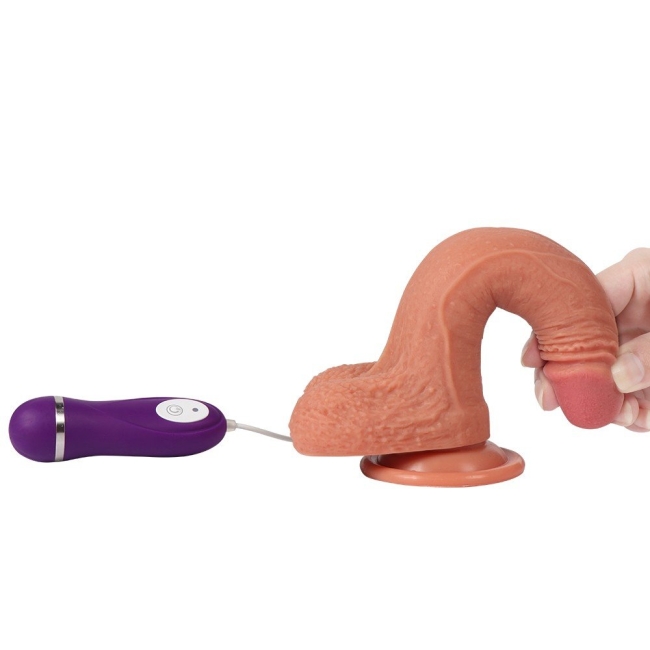 Crowley 18 Cm 10 Fonksiyonlu Titreşimli Ultra Yumuşak Kemerli Realistik Penis