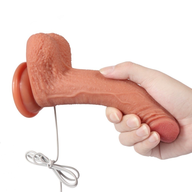 Crowley 18 Cm 10 Fonksiyonlu Titreşimli Ultra Yumuşak Kemerli Realistik Penis