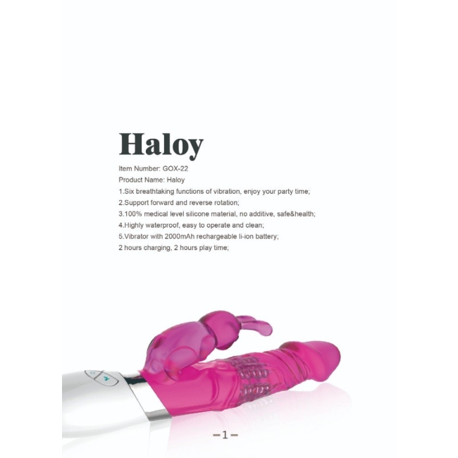 Dibe Haloy Oynar Başlı&Klitoris Uyarıcı Şarjlı Titreşimli Vibratör