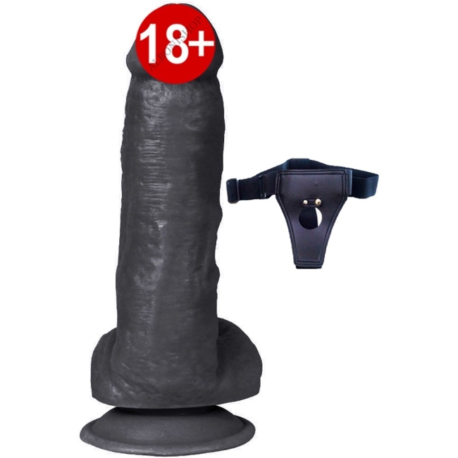 Dildo Series Kassadin 15 Cm Belden Bağlanmalı Realistik Siyah Penis