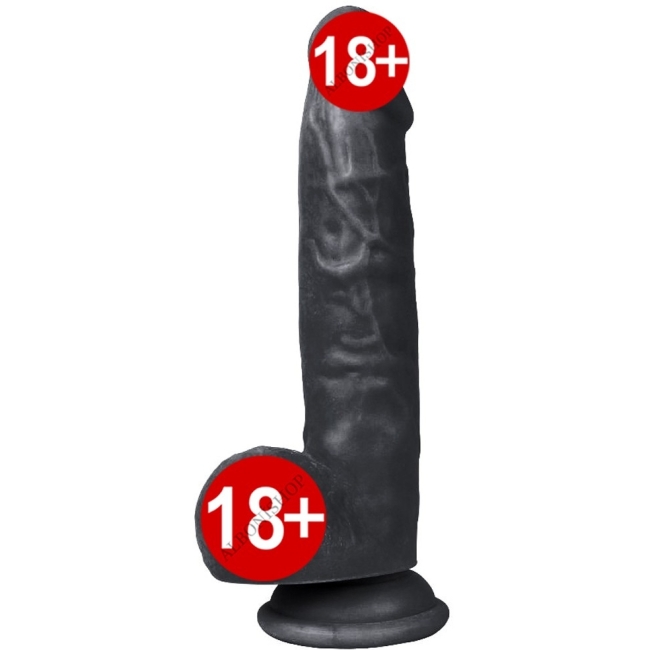 Dildo Series Mars 20 Cm Esnek Dokuda Realistik Siyah Penis