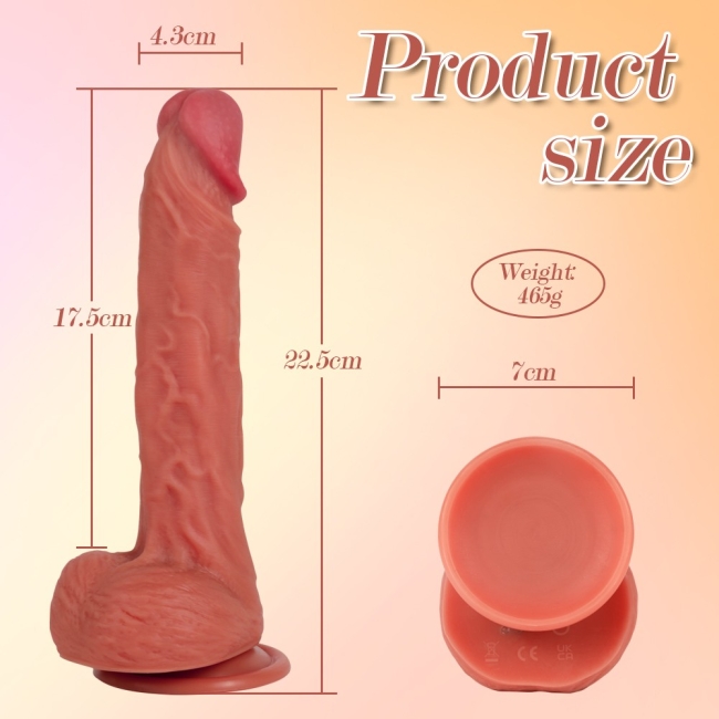 Dln 22 Cm Kumandalı Git Gel Darbeli Silikon Titreşimli Realistik Penis