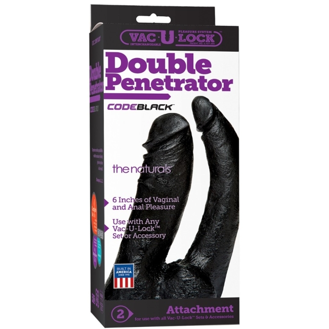 Doc Johson Code Black 6 İnch Double Siyah Realistik Penis Dildo