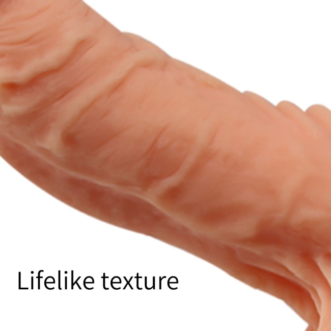 Donges 19 Cm Liquid Silikon Ultra Yumuşak Penis Kılıfı&İçi Boş Kemerli Penis