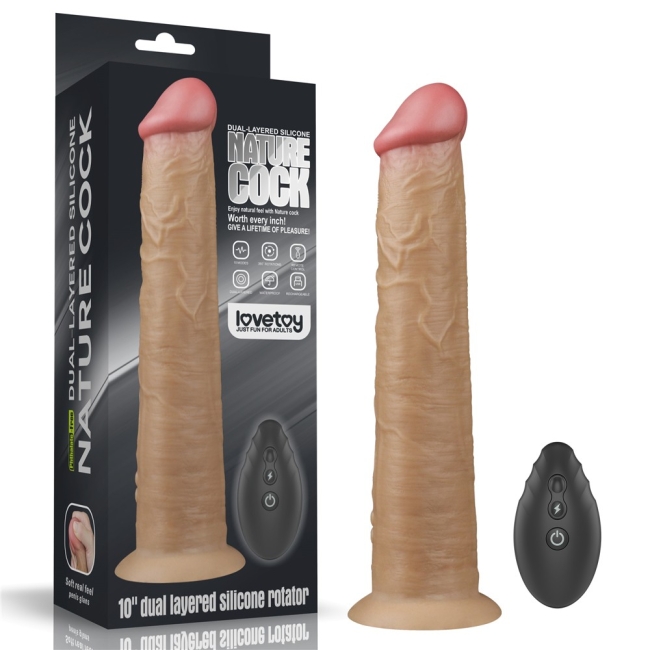 Dual Layer Platinyum 25 Cm Silikon Kumandalı Şarjlı Dönebilen Hareketli Titreşimli Penis