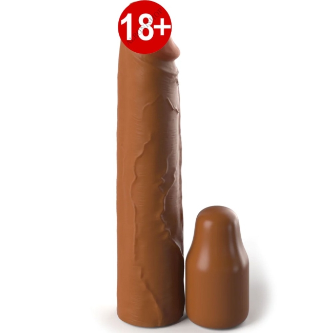 Fantasy Extension Elite 20 Cm Caramel Silikon Penis Kılıfı 