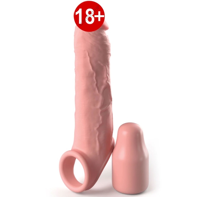 Fantasy Extension Elite 20 Cm Testis Halkalı 7.1 Cm Uzatmalı Penis Kılıfı