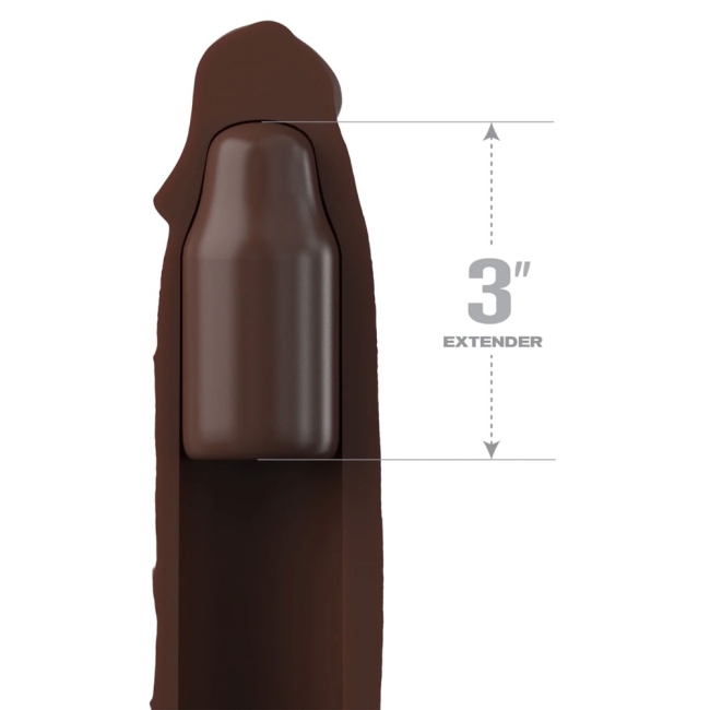 Fantasy Extension Elite Brown 22 Cm Silikon 9 Cm Uzatmalı Penis Kılıfı 