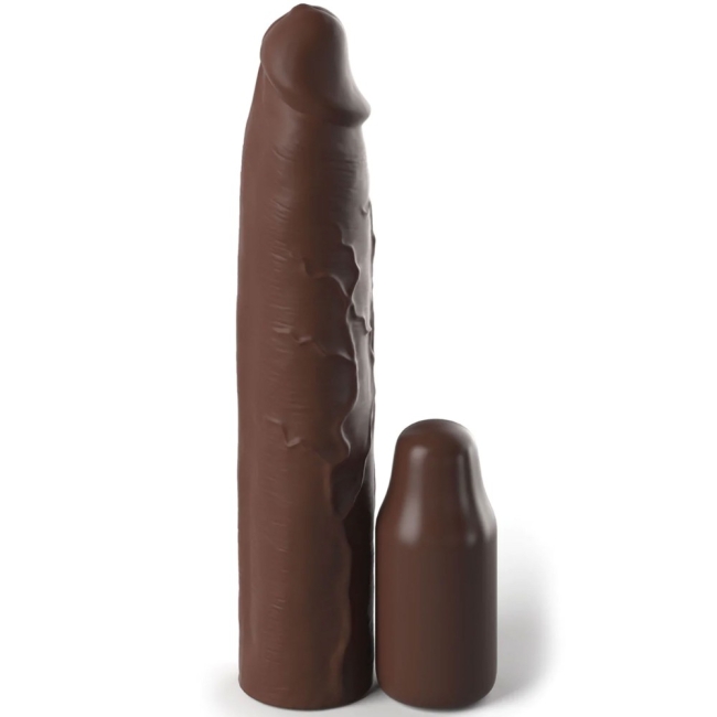 Fantasy Extension Elite Brown 22 Cm Silikon 9 Cm Uzatmalı Penis Kılıfı 