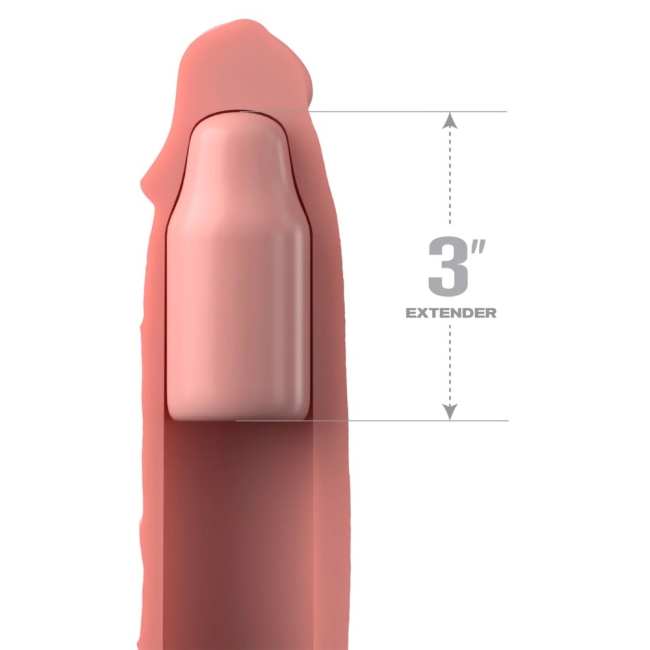 Fantasy Extension Elite 22 Cm Silikon 9 Cm Uzatmalı Penis Kılıfı 