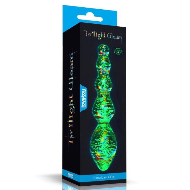 Glow-in-the-dark Twilight Gleam Glass Gece Parlayan Cam Dildo