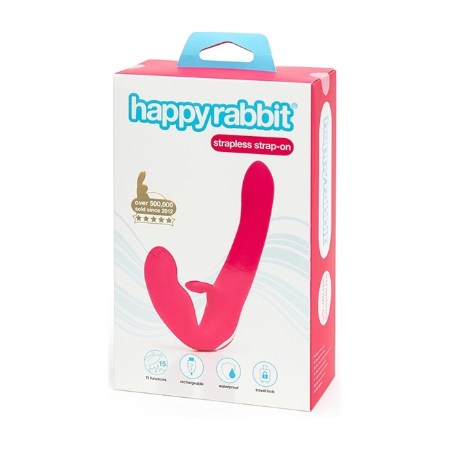 Happy Rabbit Strapless Strap-On Rabbit Pembe Vibratör