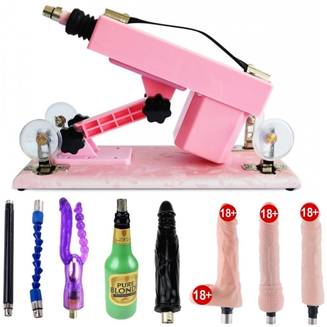 Hismith Pembe Sex Makinesi +1 Vajina + 5 Vibratör+Çubuk Komple Set