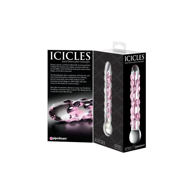 Icicles No. 7 Glass Dual Ended Cam Dildo