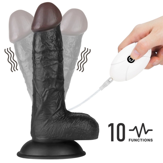 Ingen Easy Strap On 18 Cm Siyah Belden Bağlamalı Titreşimli Realistik Penis