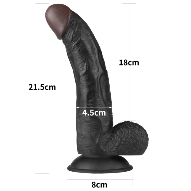 Ingen Easy Strap On 21 Cm Siyah Belden Bağlamalı Realistik Penis