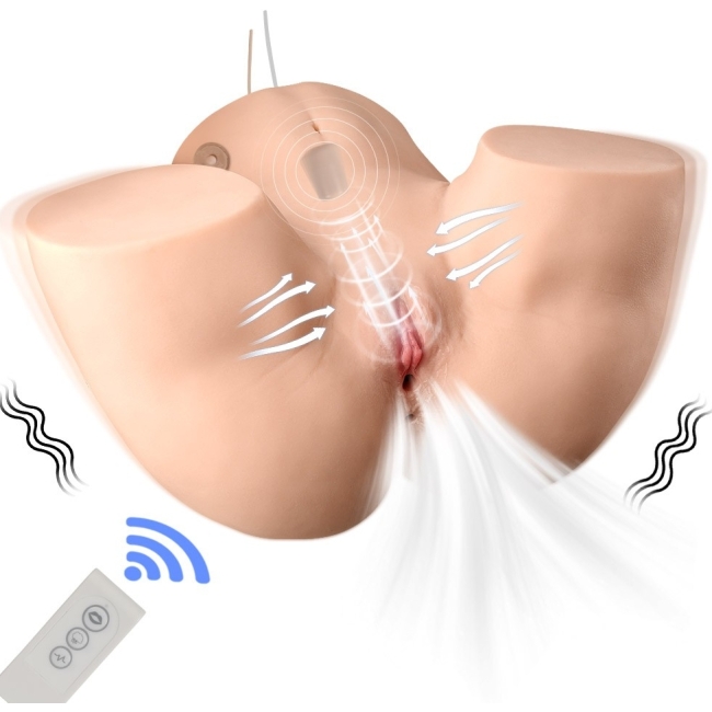 Ingrid Emiş Yapabilen Titreşimli Ve Uzaktan Kumandalı Realsitk Yarım Vücut Mastürbatör