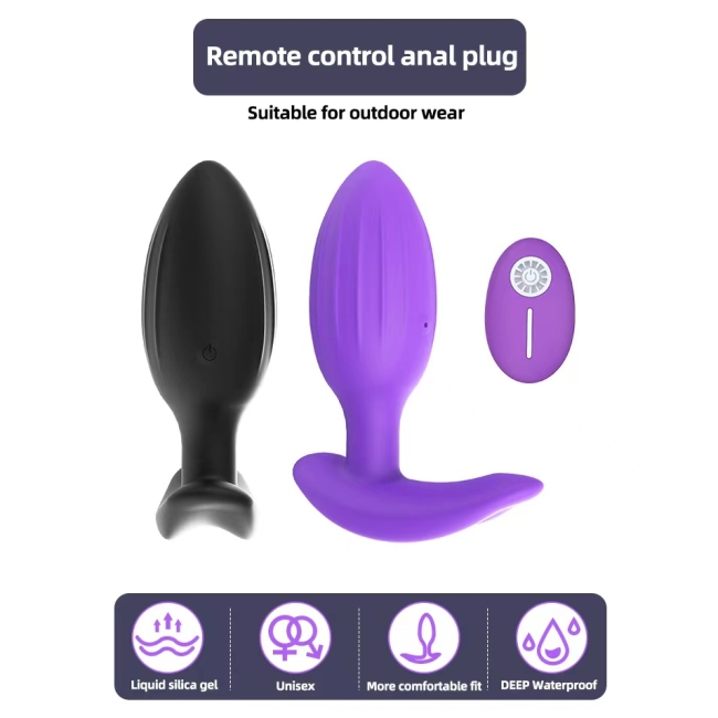 Lange Titreşimli Kumandalı Şarjlı Su Geçirmez Anal Vibratör Plug