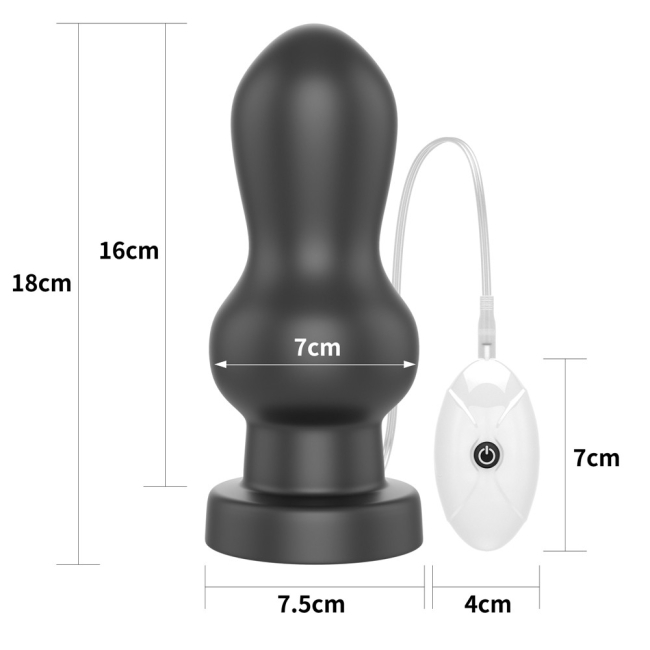 Lovetoy Anal Rammer 18 Cm 10 Modlu Titreşimli Büyük Anal Plug-LV120116