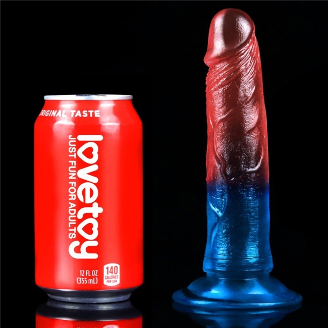 Lovetoy Çift Renkli Ultra Yumuşak 17 Cm Jel Dildo