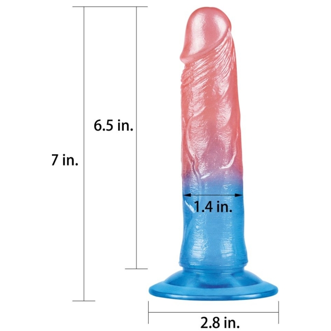 Lovetoy Çift Renkli Ultra Yumuşak 17 Cm Jel Dildo