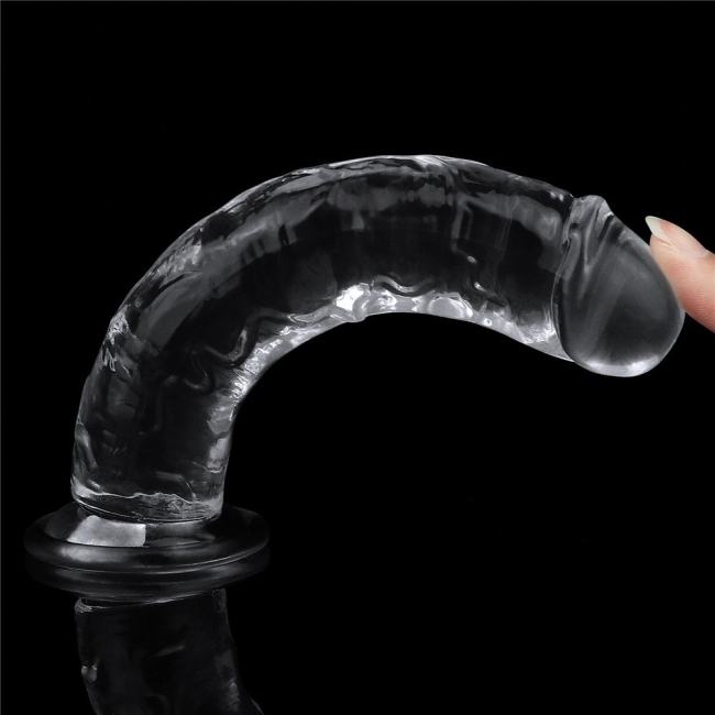 Lovetoy Flawless Clear Anal ve Vajinal 18 Cm Yumuşak Şeffaf Jel Dildo