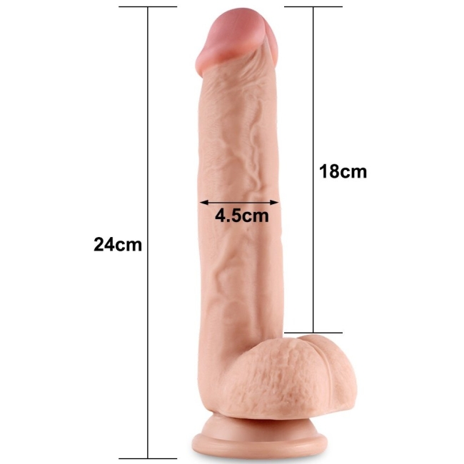 Lovetoy Hareketli Dış Yüzey Özel Seri Ultra Yumuşak 24 Cm Realistik Penis