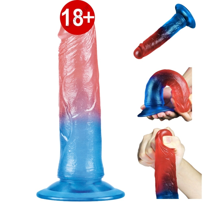 Lovetoy Çift Renkli Ultra Yumuşak 17 Cm Jel Dildo